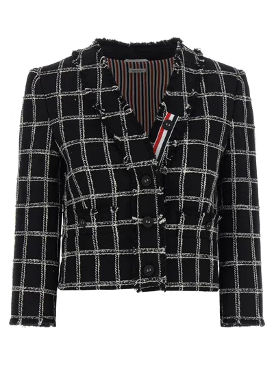 Thom Browne Tweed Blazer In Multicolor