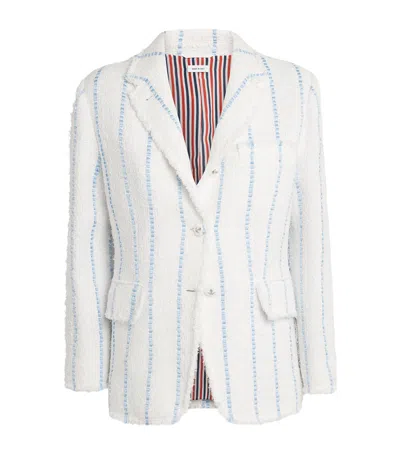 Thom Browne Tweed Blazer In White