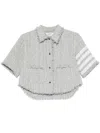 Thom Browne Shirt Cotton Blend Frayed Edges