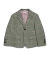 Thom Browne Tweed Herringbone Blazer In Green