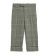 Thom Browne Houndstooth Tweed Trousers In Green