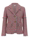 Thom Browne Check-pattern Tweed Jacket In Multicolor