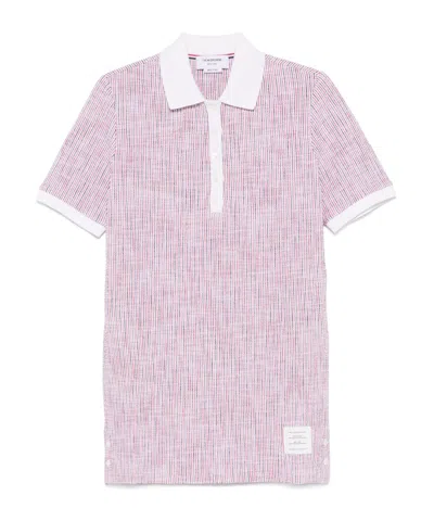 THOM BROWNE THOM BROWNE POLO COLLAR TWEED MINI DRESS