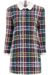 Thom Browne Tweed Mini Sheath Dress In Multicolor