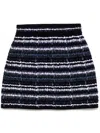 Thom Browne Tweed Mini Skirt In Blue