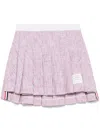 Thom Browne Rwb Cotton Mini Skirt In White