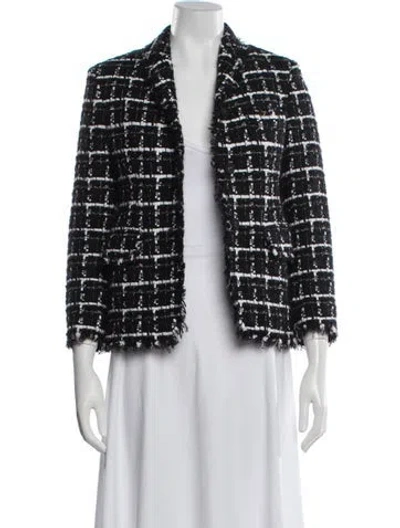 Pre-owned Thom Browne Tweed Pattern Blazer In Black