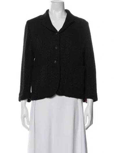 Pre-owned Thom Browne Tweed Pattern Blazer W/ Tags In Black