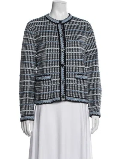 Pre-owned Thom Browne Tweed Pattern Open Front Sweater W/ Tags In Multi