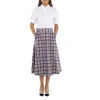 Thom Browne Tweed Prince Of Wales Check Shirt Dress In Blue