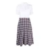 Thom Browne Tweed Prince Of Wales Check Shirt Dress