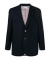 Thom Browne Tweed Single-breasted Blazer In Black