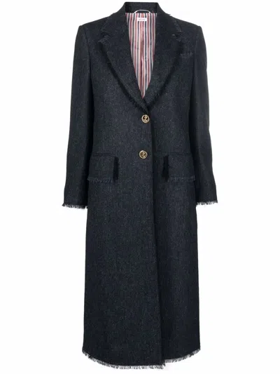 THOM BROWNE TWEED SINGLE-BREASTED COAT