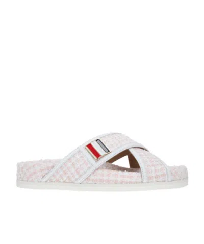 Thom Browne Tweed Slip-on Sandals