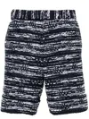 Thom Browne Tweed Tailored Shorts In Blue