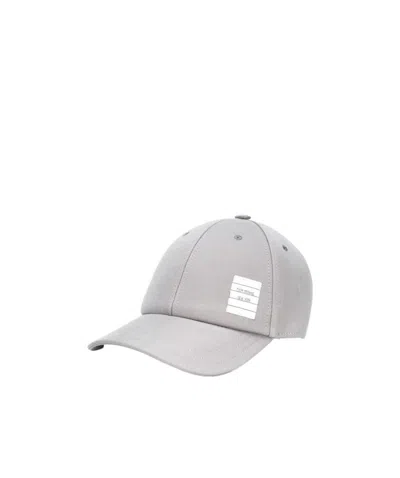 Thom Browne Twill Baseball Cap In Black