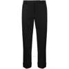 Thom Browne Twill Low Rise Cigarette Trouser In Black