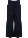 Thom Browne Twill Trouseres In Blue