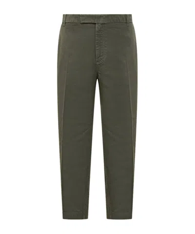THOM BROWNE TWILL-WEAVE COTTON TROUSERS