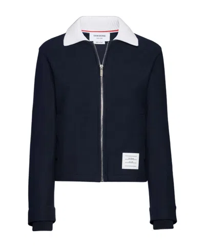 THOM BROWNE TWILL ZIPPER JACKET