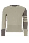 Thom Browne Striped Embroidered Cashmere Crewneck