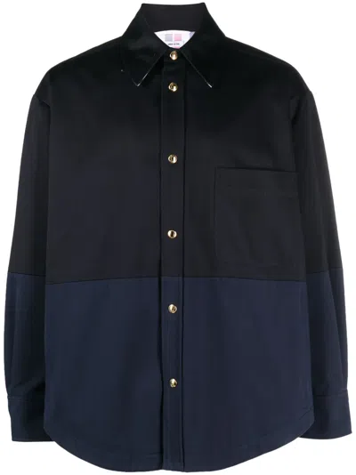 THOM BROWNE TWO-TONE COTTON-GABARDINE JACKET