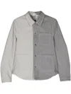 Thom Browne Block Design Cotton Shirt In Grey