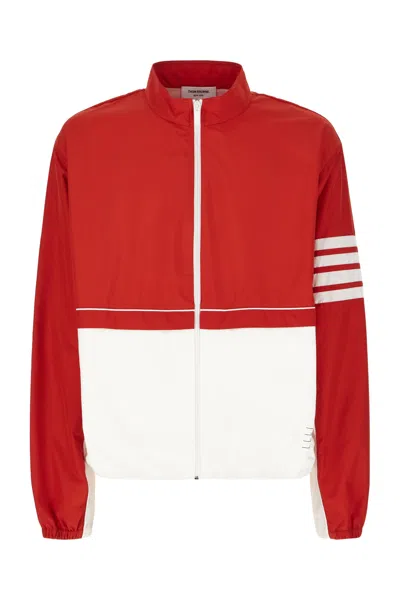 Thom Browne Two-tone Polyester Windbreaker In Animal Print