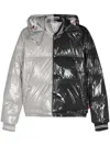 Thom Browne Two-tone Puffer Jacket In Grey