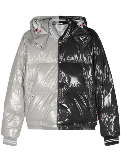 Thom Browne Two-tone Puffer Jacket In Grey