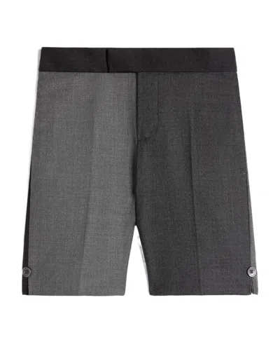 Thom Browne Two-tone Shorts In Gray