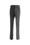 Thom Browne Wool Pant With Two-tone Design And Belt Loops
