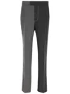 Thom Browne Wool Pant With Two-tone Design And Belt Loops In Grey