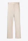 Thom Browne Typewriter Cloth Chino Pants In Khaki