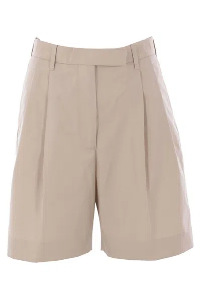 Thom Browne Typewriter Cloth Double Pleat Shorts In Green