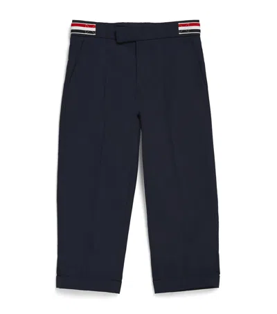 Thom Browne Kids' Typewriter Cloth Trousers In Navy