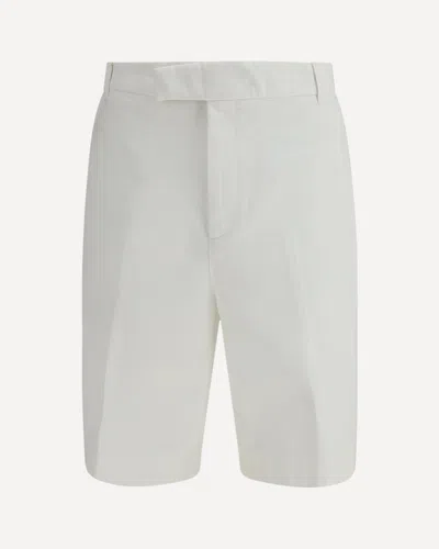 Thom Browne Typewriter Cloth Utility Chino Shorts In White