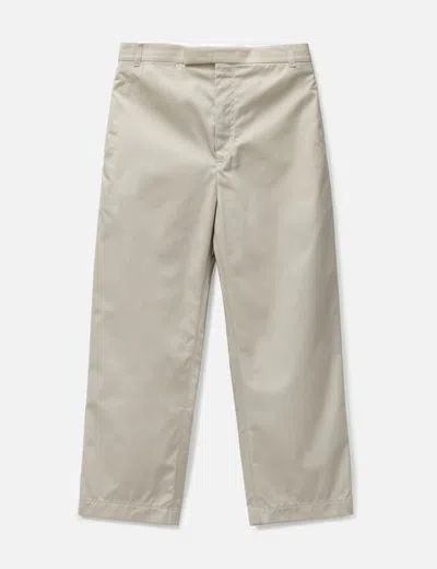 Thom Browne Straight-leg Cropped Typewriter Cloth Trousers In Beige