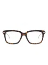 Thom Browne Tortoiseshell Effect Square-frame Glasses In Brown