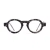 Thom Browne Ueo922a - G0002 025-46 Havana Grey Glasses In Burgundy