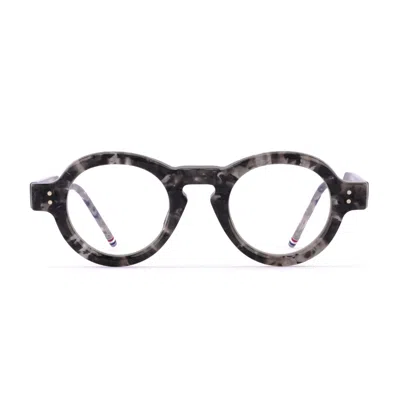 Thom Browne Ueo922a - G0002 025-46 Havana Grey Glasses In Burgundy