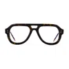 Thom Browne Ueo923a - G0002 205-55 Havana Brown Glasses In Black