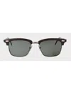 Thom Browne Dark Grey Acetate Titanium Sunglasses In Black