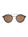 Thom Browne Eyewear Round Frame Sunglasses In Dark Brown