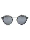 Thom Browne 804a Sunglasses In Dark Grey