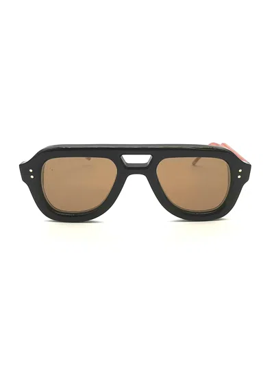 Thom Browne Ues933a/g0002 Sunglasses In Navy With Red And Whi