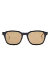 Thom Browne Sonnenbrille Mit Eckigem Gestell In 964 Navy With Red And White