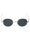 Thom Browne Silver Plate Titanium Titanium Sunglasses In Metallic