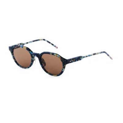 Thom Browne Round Frame Sunglasses In Blue