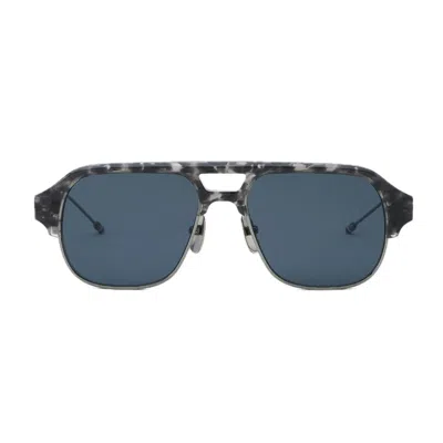 Thom Browne Ues954a - G0003 020-54 Havana Grey Sunglasses In Black